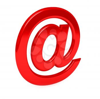 Royalty Free Clipart Image of an E-Mail Sign