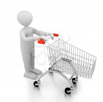 Royalty Free Clipart Image of a Person Shopping