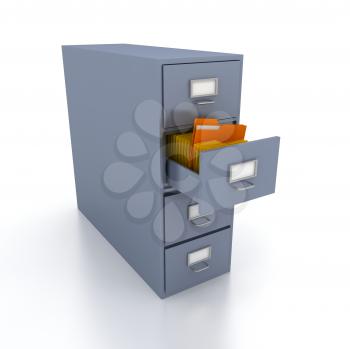 Royalty Free Clipart Image of a Filing Cabinet