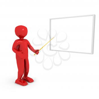 Royalty Free Clipart Image of a Person Giving a Presentation