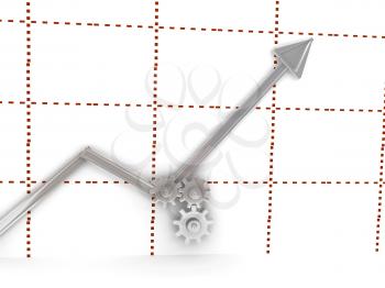 Royalty Free Clipart Image of a Chart With Gears