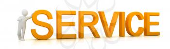 Royalty Free Clipart Image of the Word Service
