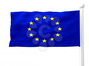 Royalty Free Clipart Image of the Flag of Europe