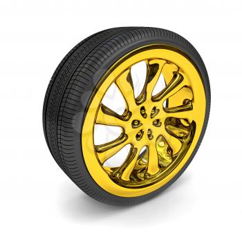 Royalty Free Clipart Image of a Tire