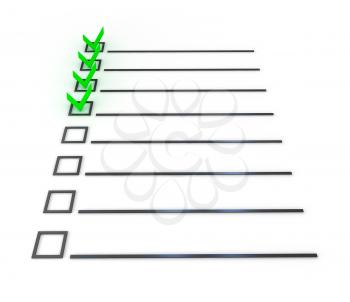 Royalty Free Clipart Image of a Checklist