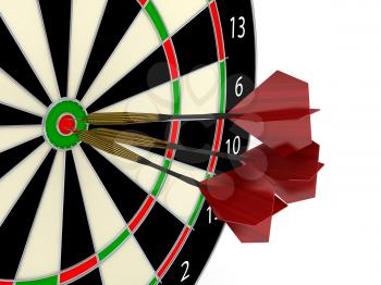 Royalty Free Clipart Image of a Dartboard