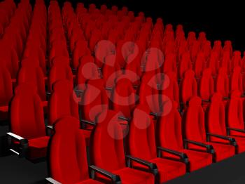 Royalty Free Clipart Image of Movie Theater Seats