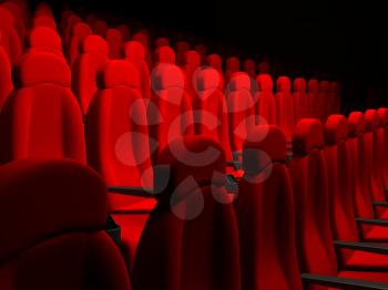 Royalty Free Clipart Image of Movie Theater Seats