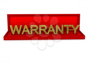 Royalty Free Clipart Image of the Word Warranty