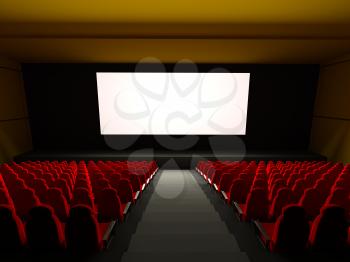 Royalty Free Clipart Image of a Movie Theater