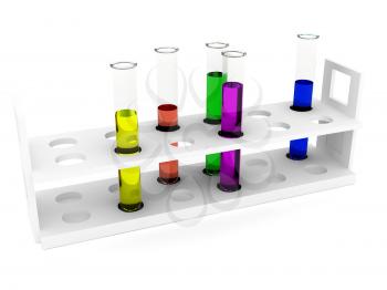 Royalty Free Clipart Image of Test Tubes