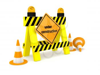 Royalty Free Clipart Image of a Construction Barrier