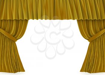 Royalty Free Clipart Image of Curtains