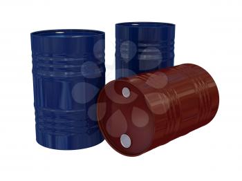 Royalty Free Clipart Image of Fuel Drums