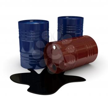 Royalty Free Clipart Image of Fuel Drums