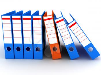 Royalty Free Clipart Image of a Bunch of Binders