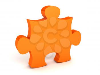 Royalty Free Clipart Image of a Puzzle Piece