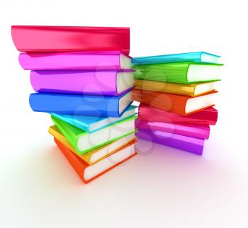Royalty Free Clipart Image of Stacks of Books