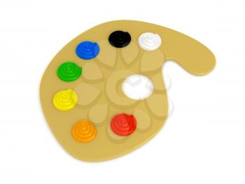 Royalty Free Clipart Image of a Paint Palette