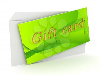 Royalty Free Clipart Image of a Gift Card