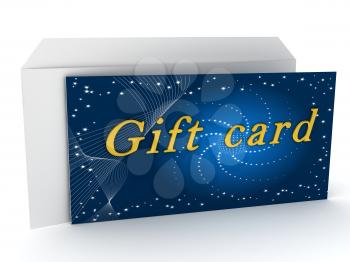 Royalty Free Clipart Image of a Gift Card