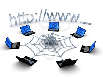 Royalty Free Clipart Image of a Web Concept