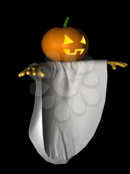 Royalty Free Clipart Image of a Halloween Pumpkin