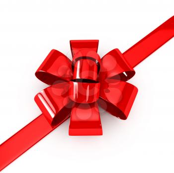 Royalty Free Clipart Image of a Red Bow