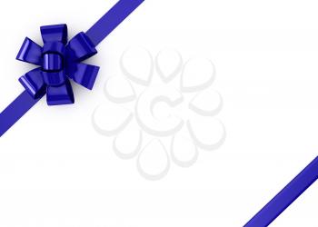 Royalty Free Clipart Image of a Bow and Ribbons