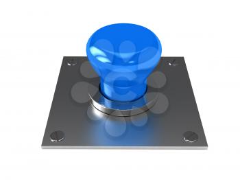 Royalty Free Clipart Image of a BLue Button