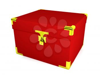 Royalty Free Clipart Image of a Red Box