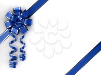 Royalty Free Clipart Image of a Bow and Ribbons