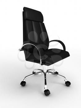 Royalty Free Clipart Image of a Black Chair