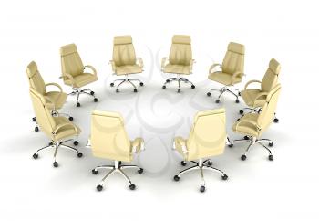 Royalty Free Clipart Image of a Group of Chairs