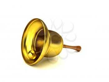 Royalty Free Clipart Image of a Gold Bell