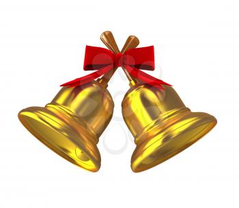 Royalty Free Clipart Image of Gold Bells