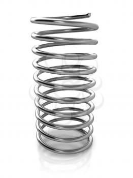 Royalty Free Clipart Image of a Metal Spring