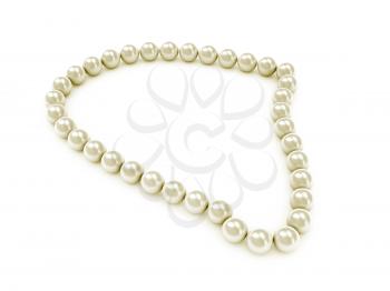 Royalty Free Clipart Image of a Pearl Necklace