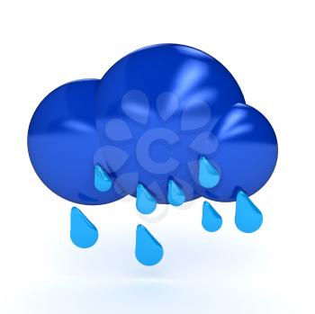 Royalty Free Clipart Image of a Rain Cloud