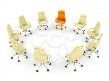 Royalty Free Clipart Image of a Group of Chairs