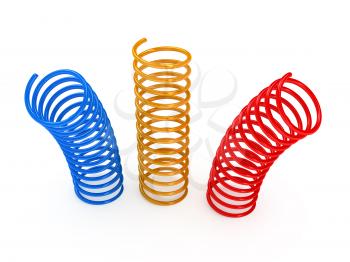 Royalty Free Clipart Image of Metal Springs