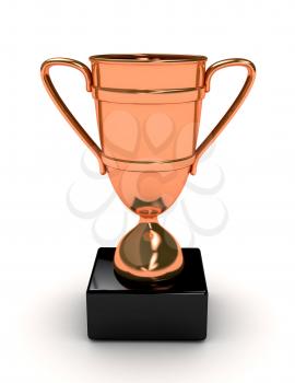 Royalty Free Clipart Image of a Bronze Trophy