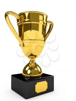 Royalty Free Clipart Image of a Gold Trophy
