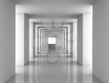 Royalty Free Clipart Image of a White Tunnel