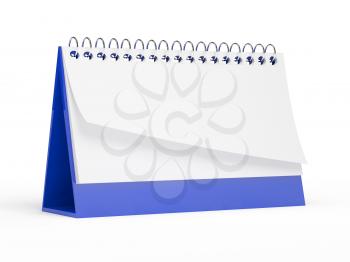 3d render of isolated blank calendar. computer generated