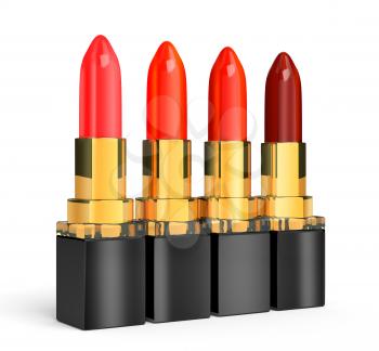 close up of a lipstick on white background. 3d rendered image