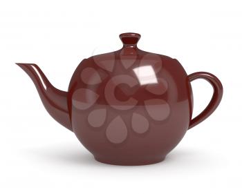 Teapot isolated on white. 3d render