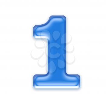 Royalty Free Clipart Image of a Number One