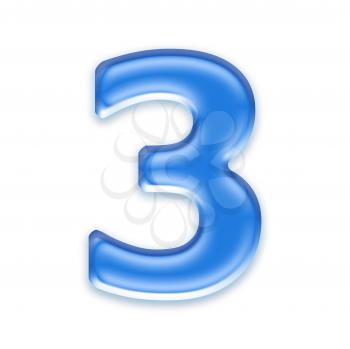 Royalty Free Clipart Image of a Number Three