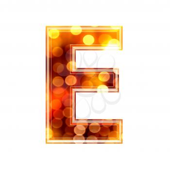 Royalty Free Clipart Image of a Letter 'E'
